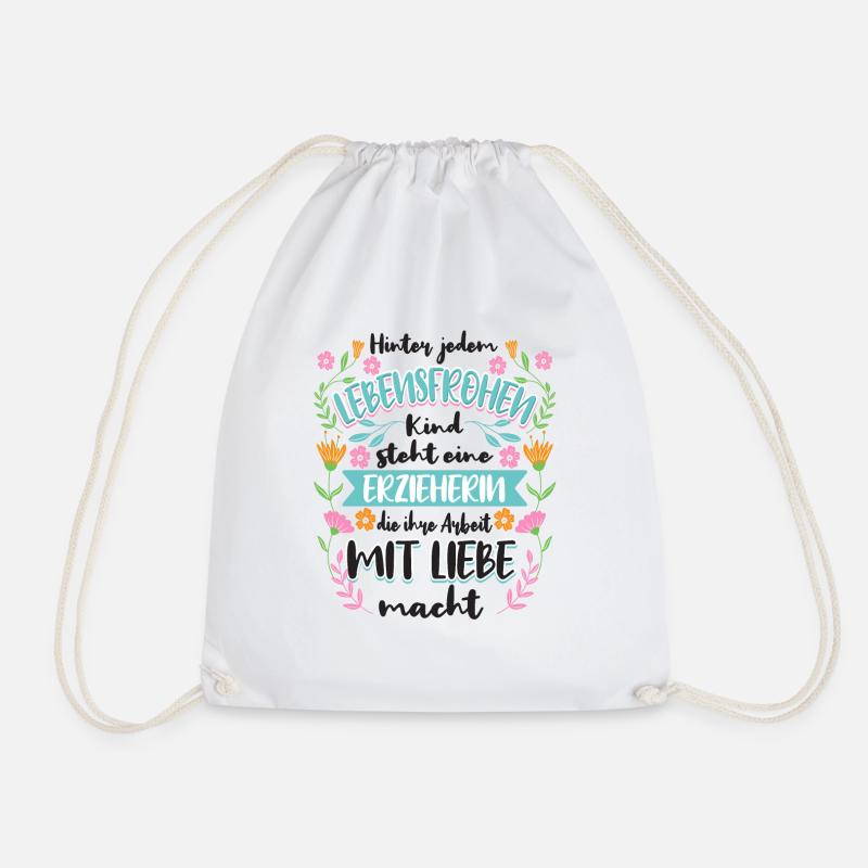 Erzieherin Geschenk Erzieherinnen - Turnbeutel - Weiß