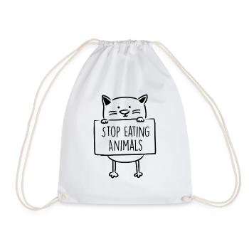 Stop Eating Animals Vegan Végétalien Veggie Lifestyle - Sac de sport léger - blanc - Devant