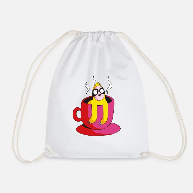 Faultier Kaffee Müdigkeit lustiger Faul Coffee - Turnbeutel - Weiß