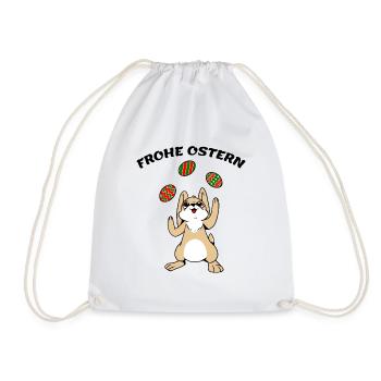 FROHE OSTERN - Turnbeutel - Weiß - Vorne