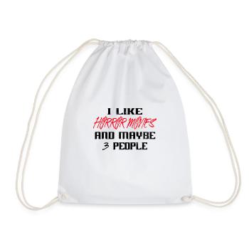 Films d’horreur I i like Horror Movies and maybe 3 - Sac de sport léger - blanc - Devant