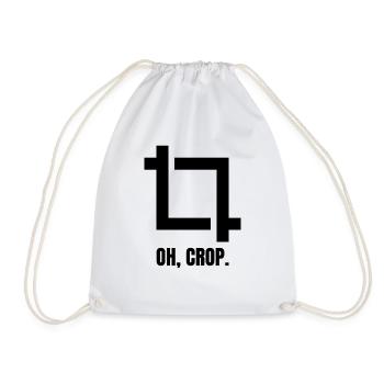 Oh Crop Funny Graphic Designer - Photographer - - Drawstring Bag - white - Front