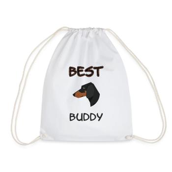 Best Buddy Dackel - Turnbeutel - Weiß - Vorne