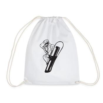 Snowboarder Snowboard Snowboarding Sport - Sac de sport léger - blanc - Devant