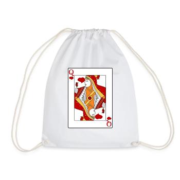 coeur dame cadeau de couple jeu de cartes amour - Sac de sport léger - blanc - Devant