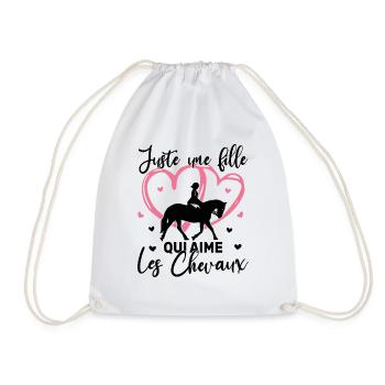 Juste une fille qui aime les chevaux Cadeau - Sac de sport léger - blanc - Devant