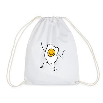 Egg Yellow Funny Gift Egg Yellow Eggs Fried Egg - Drawstring Bag - white - Front