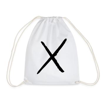 X - Drawstring Bag - white - Front