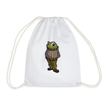 Cottagecore ästhetische niedlichen Frosch Goblincore Ästhet - Turnbeutel - Weiß - Vorne