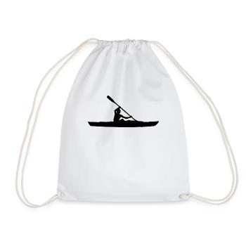 Rowing Kayak Sport Canoeing Canoeing Canoe Kayak F - Drawstring Bag - white - Front