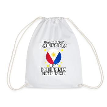 Philippines Life Love Filipino Flag I Gift - Drawstring Bag - white - Front