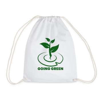 Going Green - nature environment ecology - Drawstring Bag - white - Front