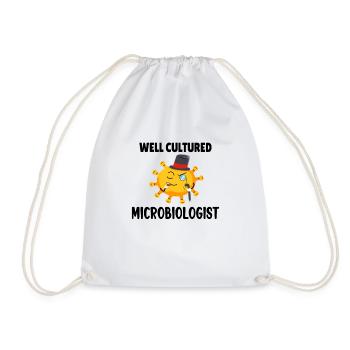 Microbiologist Microbiology Biology teacher Gift - Drawstring Bag - white - Front