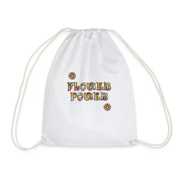 Flower Power - Drawstring Bag - white - Front