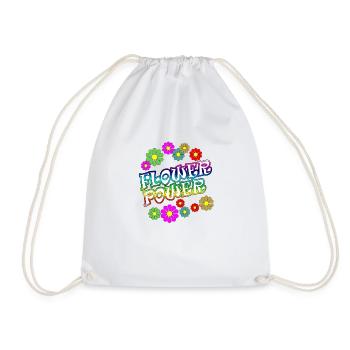 Flower Power - Drawstring Bag - white - Front