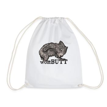 Wombat Lustiges Wortspiel - Turnbeutel - Weiß - Vorne