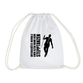 Dad Geschenk Stepptänzer Vater Stepptanz Papa Tanz - Turnbeutel - Weiß - Vorne