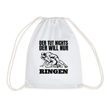 Ringer Spruch Ringen Wrestling lustige Geschenk - Turnbeutel - Weiß - Vorne