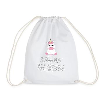 Einhorn Unicorn Drama Queen witziges Geschenk - Turnbeutel - Weiß - Vorne