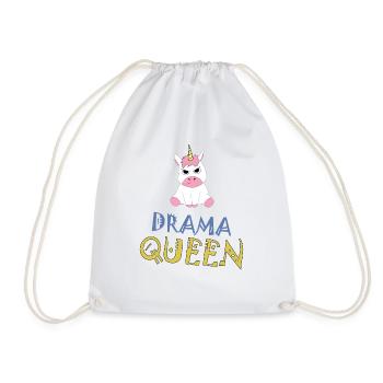 Einhorn Unicorn Drama Queen witziges Geschenk - Turnbeutel - Weiß - Vorne