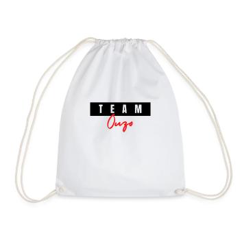 Team Ouzo Greece Schnaps Alcohol - Drawstring Bag - white - Front