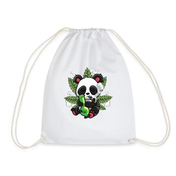 Cute Panda Smoking Weed - Turnbeutel - Weiß - Vorne