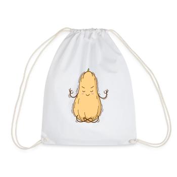 Butternut Kürbis en méditant - Sac de sport léger - blanc - Devant