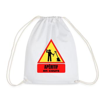 Apéritif en cours Humour Alcool Amis - Sac de sport léger - blanc - Devant