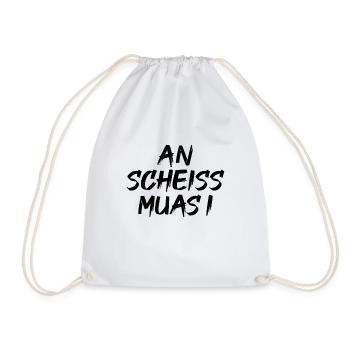 An scheiß muas i - Turnbeutel - Weiß - Vorne