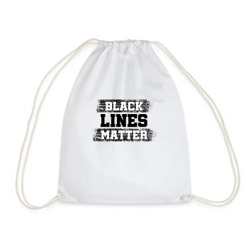 Black Lines Matter Drift Tuning - Drawstring Bag - white - Front