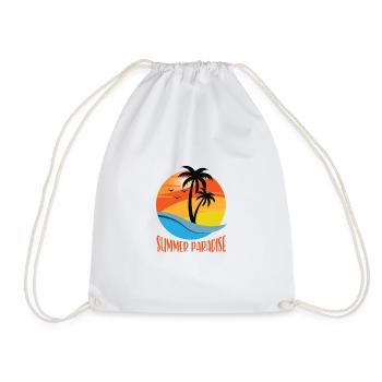 Summer Holiday Holiday Sun Beach Saying - Drawstring Bag - white - Front