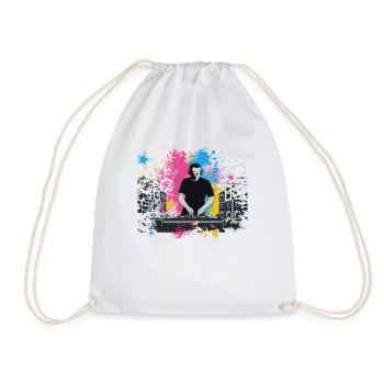 house festival goa techno raven acid music rave - Drawstring Bag - white - Front