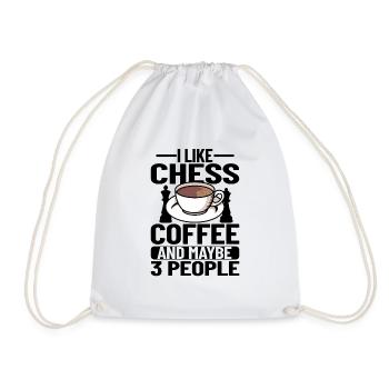 CHESS / COFFEE : chess, coffee & maybe 3 people - Sac de sport léger - blanc - Devant
