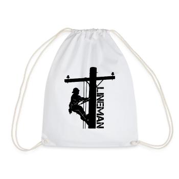 Lineman - Drawstring Bag - white - Front