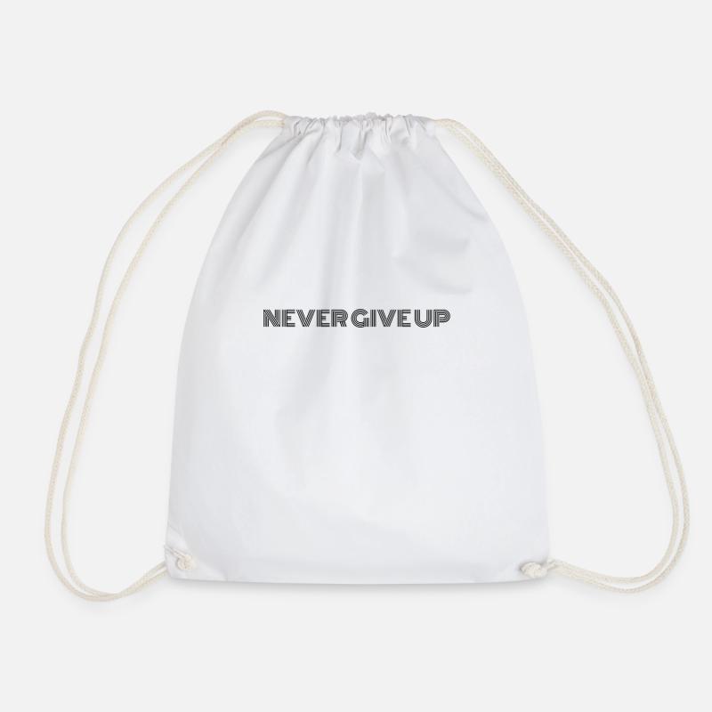 Never Give Up - Turnbeutel - Weiß