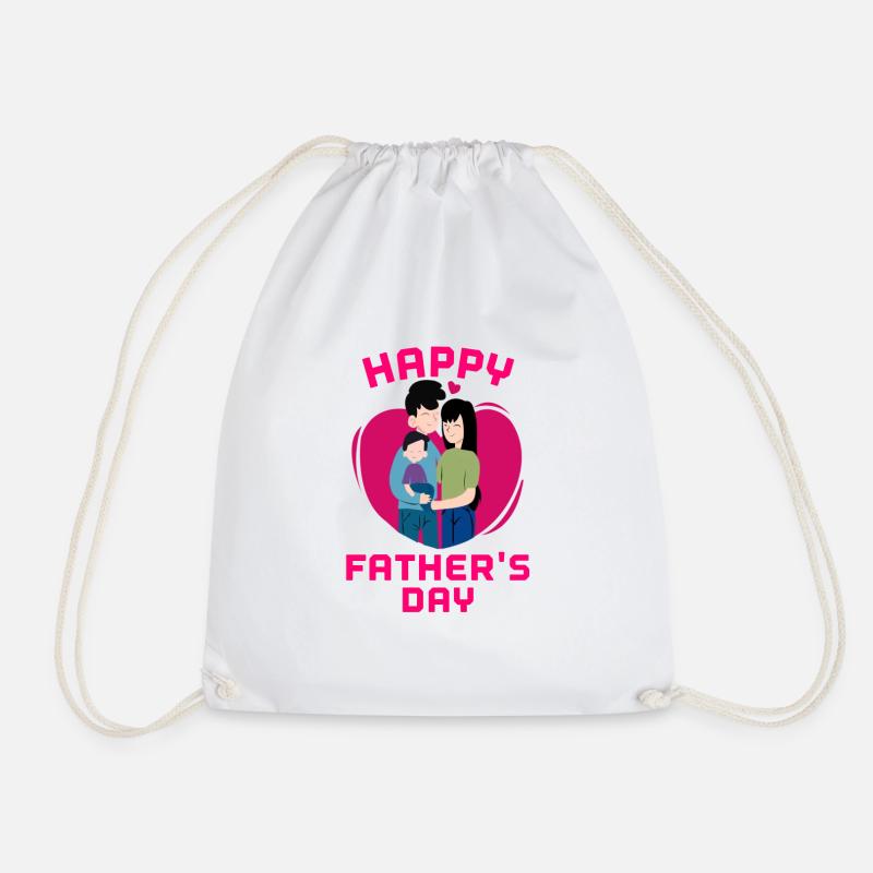 Father's Day, Father's Day, Father's Day, Father's - Drawstring Bag - white