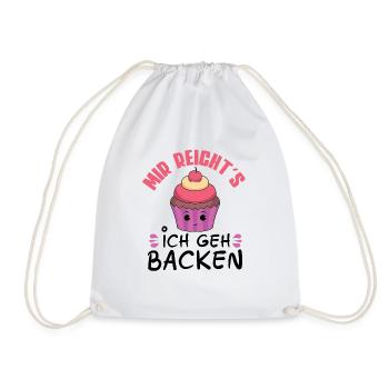 Backen Bäckerei Cupcakes Konditor Kuchen Geschenk - Turnbeutel - Weiß - Vorne