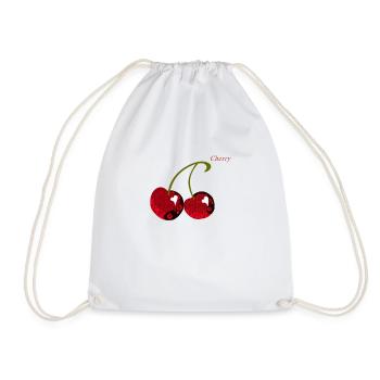 Cerise cerise battement de coeur fruit cerises - Sac de sport léger - blanc - Devant