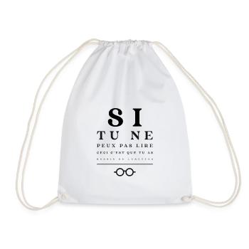 Test yeux - lunettes - Sac de sport léger - blanc - Devant