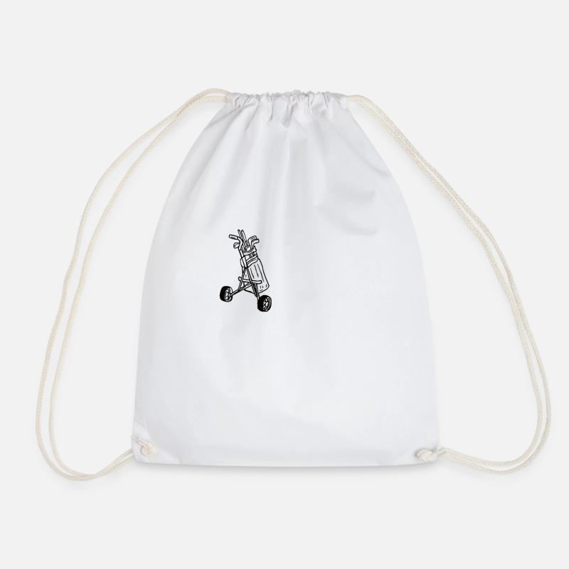 Golf Golf Golfer Golf ball - Drawstring Bag - white