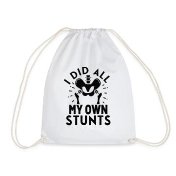Hip Replacement Hip Surgery Post-OP Rehab Gift - Drawstring Bag - white - Front