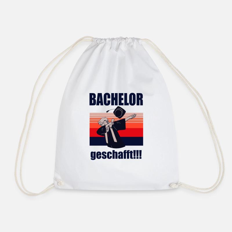 Bachelor Abschlussgeschenk zum Bachelor - Turnbeutel - Weiß