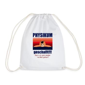 Physikum geschafft!!! Medizinstudent Universität - Turnbeutel - Weiß - Vorne