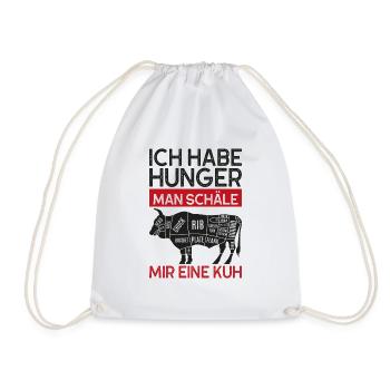Ich habe hunger Geschenk BBQ Grillen Chef - Turnbeutel - Weiß - Vorne