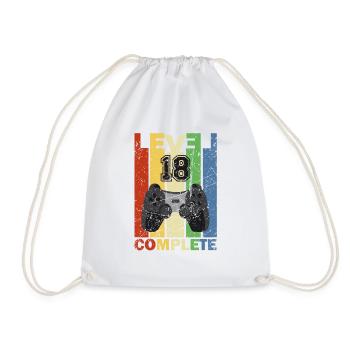 Level 18 Complete 18th birthday 18 years old 2003 - Drawstring Bag - white - Front