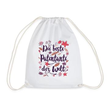 Patentante Tante Geschenke - Turnbeutel - Weiß - Vorne