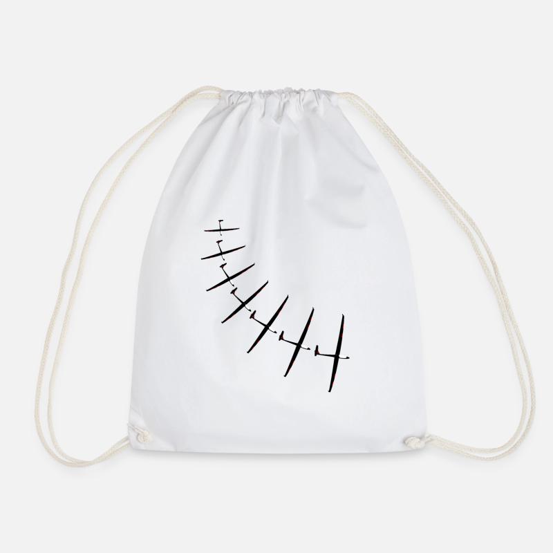 Glider Gliding Gliding Glider - Drawstring Bag - white