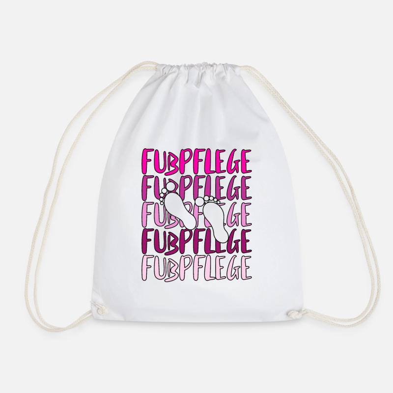 Fußpflege Pediküre Podologe Nagelstudio Geschenk - Turnbeutel - Weiß