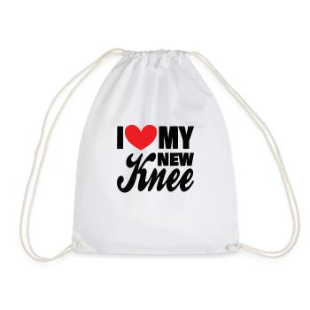 KNEE REPLACEMENT SURGERY Gift Idea - Drawstring Bag - white - Front