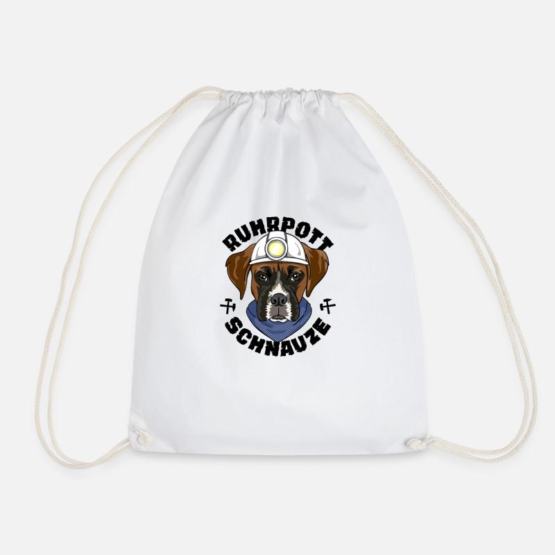 Deutscher Boxer Ruhrpott Schnauze - Turnbeutel - Weiß
